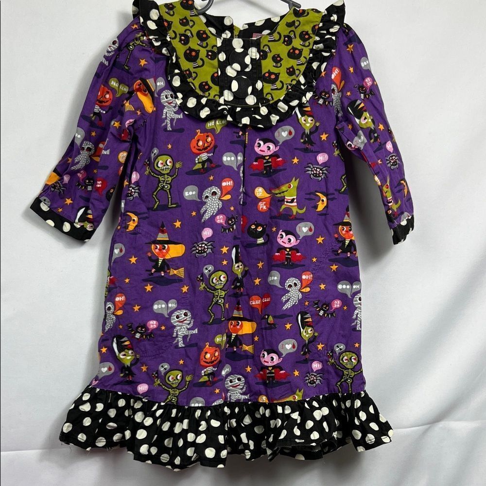 Jelly the Pug Monster Bash Jessica dress Halloween purple and black size 6